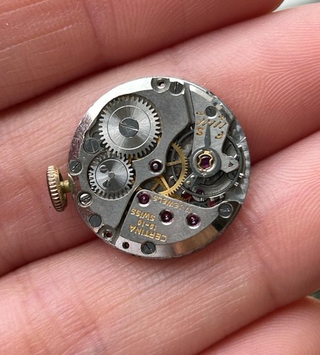 CERTINA 19 - 10 MOVIMENTO OROLOGIO VINTAGE MOVEMENT LADY WATCH MONTRES UHR RELOJ - Foto 2 di 2