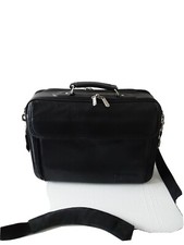 Targus Leather Notebook Case Laptop Messenger Bag Briefcase Travel Carry On