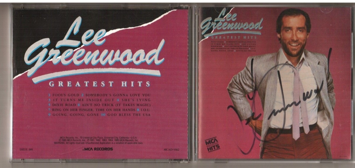 Very Rare Lee Greenwood Greatest Hits Autographed CD Japan