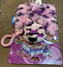 LULU LEOPARD POUCHEEZ BAG CHARM PILLOW PETS SQUEEZE ME! STUFF ME! CLIP ME!
