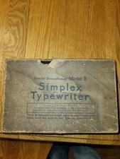 Vintage Tin Simplex Typewriter Model B With Box thumbnail
