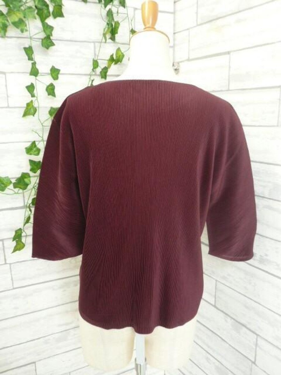 PLEATS PLEASE ISSEY MIYAKE Pleats Dark Red Bordeaux Top Size