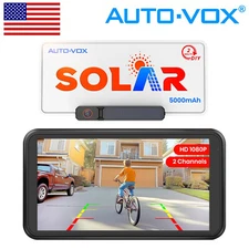 AUTO-VOX Solar3Plus Wireless Backup Camera +5" 1080P Dual Split Monitor Reverse