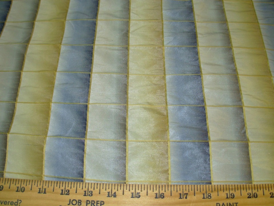 5 YDS~FAUX SILK INKLING PLAID SLATE DRAPERY UPHOLSTERY FABRIC FOR LESS ...