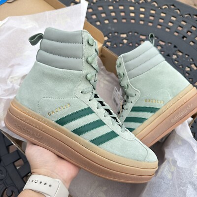 Adidas Gazelle High Boots Silver Green Gum Women's Athletic Shoes ID6982 |  eBay