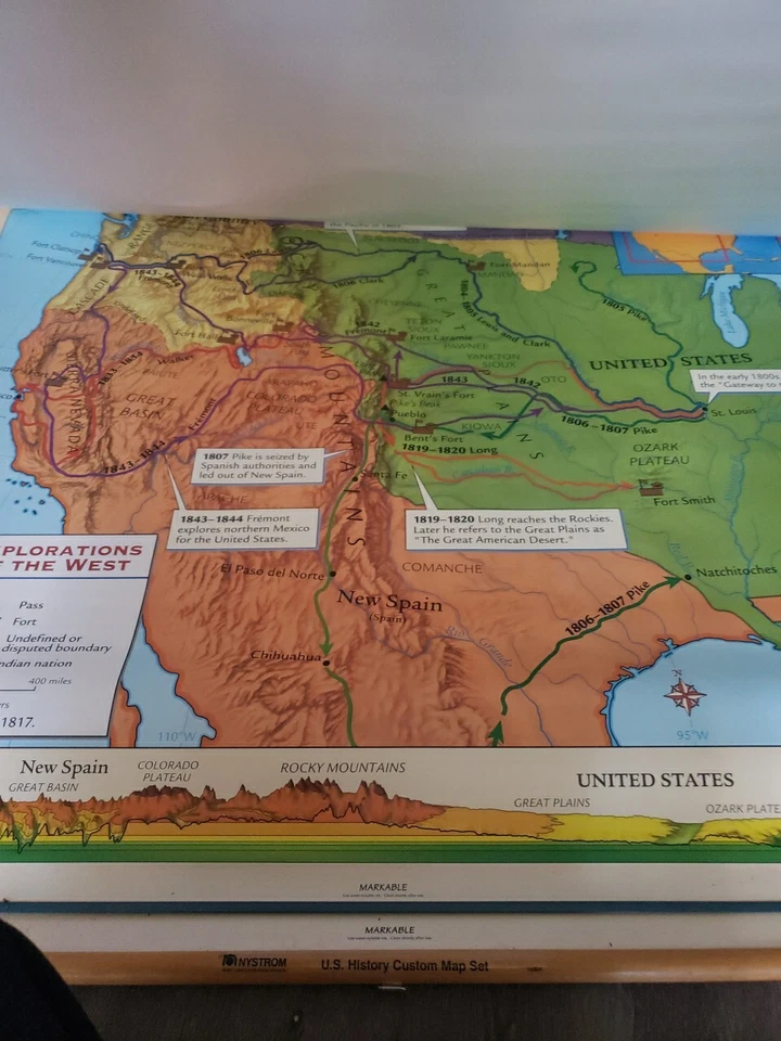 Nystrom U.S. History Map Set 2, 9, 10, 11 Pull Down - Image 4 of 4