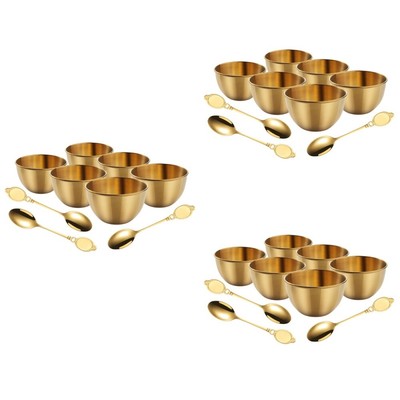  3 Sets Goldene Dip -Schüssel -Set Baby Schüsseln Zum Dippen Von Saucen