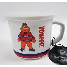 Montreal Canadiens Youppi Meal Mug 20oz CorningWare Lid NHL Mascot Soup Cup