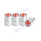 Car Tire Valve Stem Caps Accessory Corrosion Resistant UK Union Jack Decoration