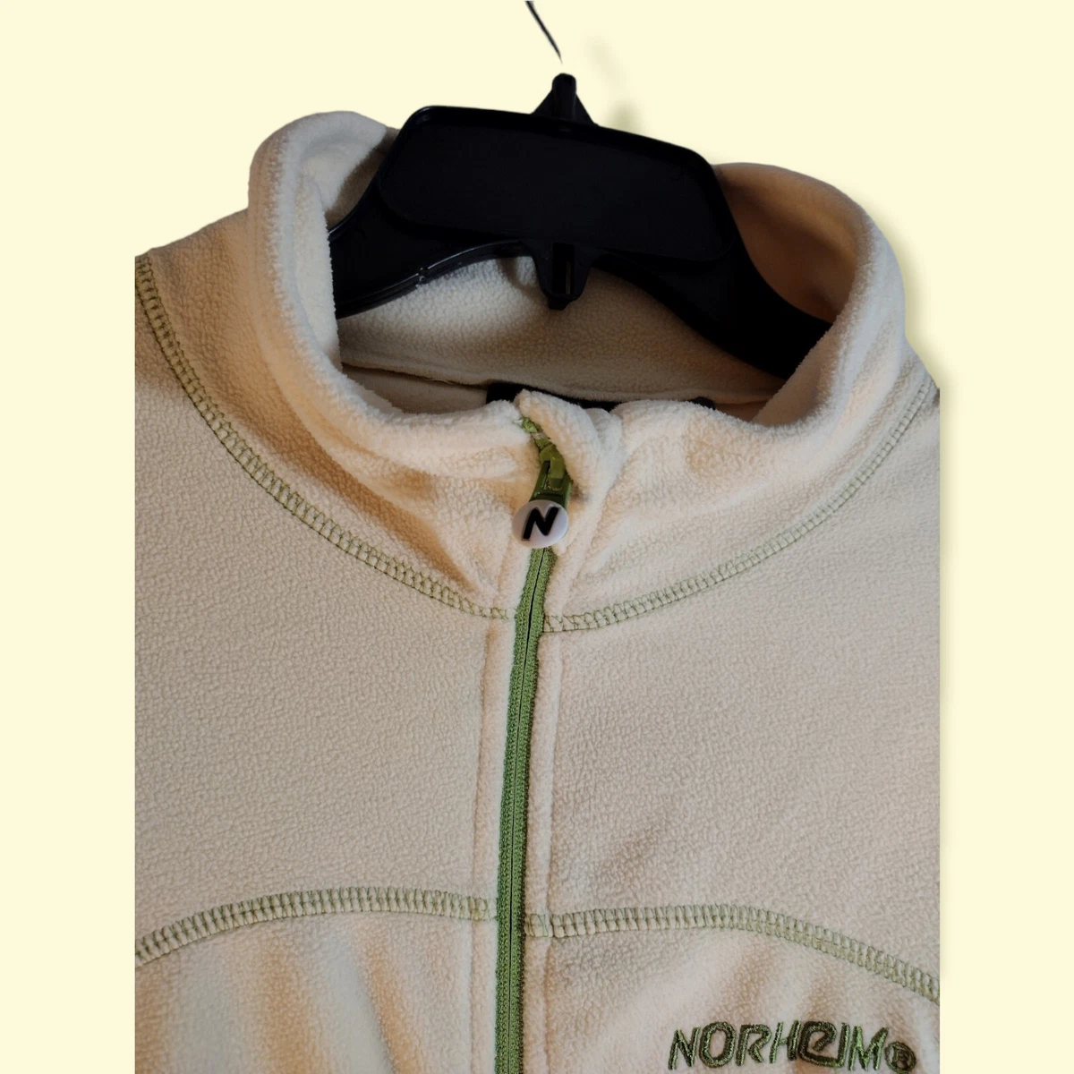 Norheim Cream Full Zip Jacket Plus Size 2XL 44 Thumb Holes