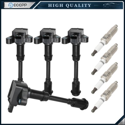 ECCPP 4 Ignition Coil Spark Plug For 1.6L Ford Escape Fiesta Fusion Transit