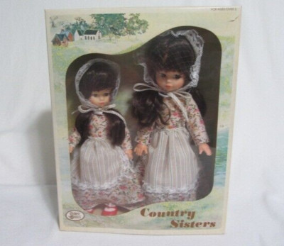 VINTAGE COUNTRY SISTERS DOLLS NOS NEVER USED GRACO DOLLS #1520 BOUGHT IN 1978