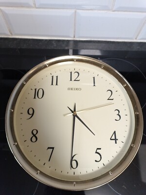 Seiko Wall Clock Sweeping Seconds Hand Quartz Movement Tested UK