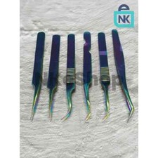 Set of 6 Tweezers Eyelashes Tweezers Beauty Tools
