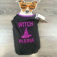 Party Dog Witch Please Dog Hoodie Size Small 14"-17" Halloween Costume
