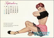 Esquire Girl September 1952 Pin Up Calendar Pix Vintage Poster Print Wall Art