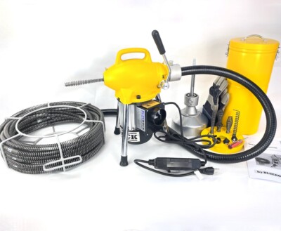 S75 BLUEROCK   3/4'' to 4'' Sectional Pipe Drain Cleaning Machine Snake Cleaner 