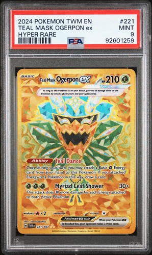 Teal Mask Ogerpon ex graded PSA 9 for sale on eBay