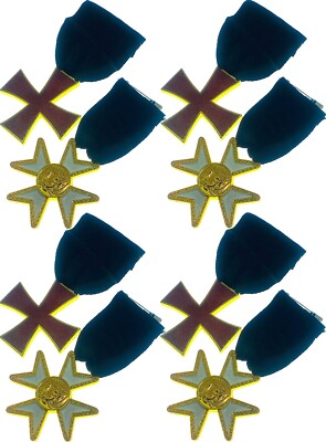 8PCS Knights Templar Masonic ILLUSTRIOUS Order RED CROSS Knight of Malta JEWELS