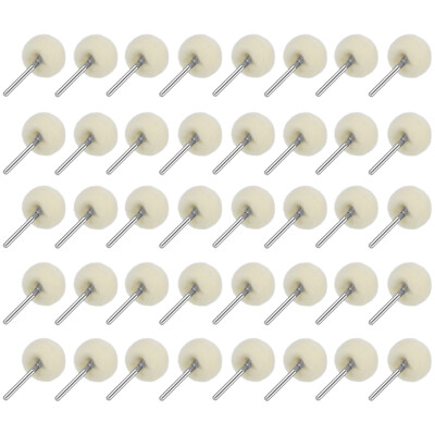 40x Mini Wool Felt Buffing Polishing Wheels 1/8 inch Shank Buffer Polisher Tool