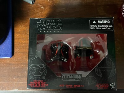 Star Wars Black Series Metal Helmets - First Order Tie Fighter  & Poe Dameron
