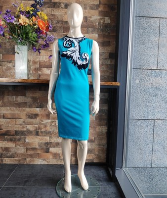 Versace - Versace Collection 2015 Knitted Dress with Brand Print Unworn 44 IT