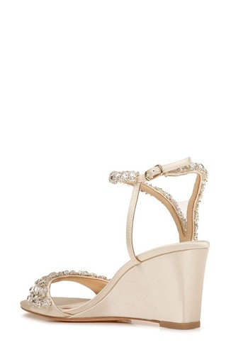 Badgley Mischka Gali Crystal Embellished Evening Wedge - Picture 3 of 9
