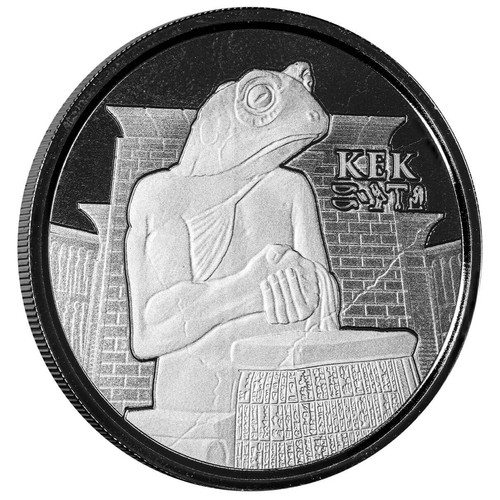 Tchad 1.000 Francs 2022 Egyptian Relics KEK Frog 1 Oz Silber Proof Like BU