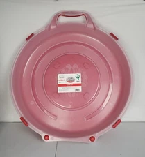 New 24" Diameter Plastic Red Wreath Storage Box Holiday Christmas Homz