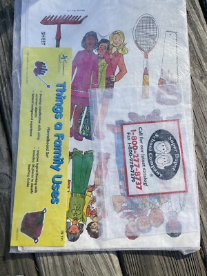 Vintage Flannel Board Felt Set Things A Family Uses New In Package