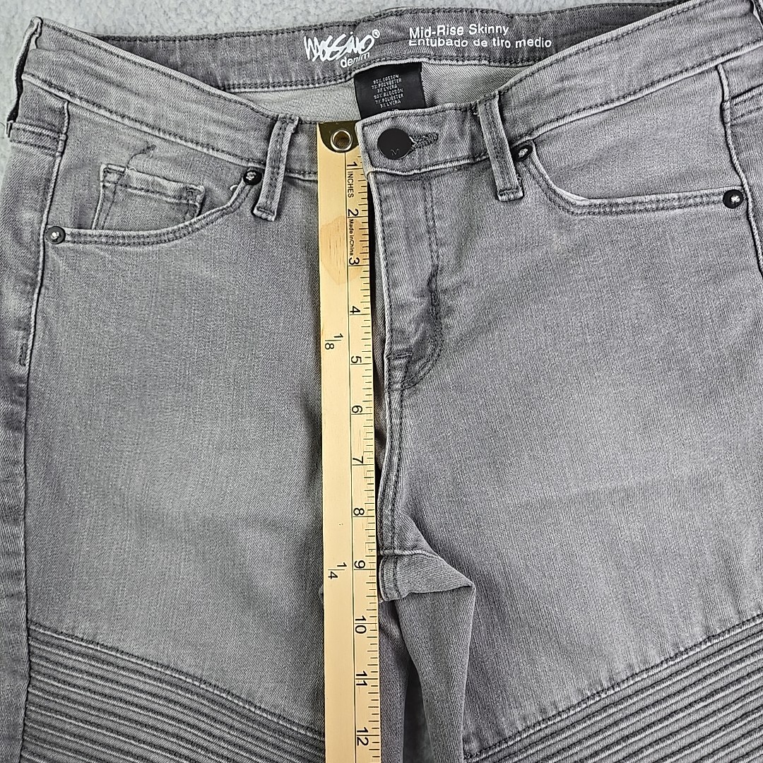 Mossimo Mid-Rise Skinny Jeans Womens 6R Gray Power Stretch image 7