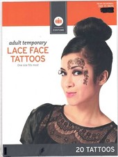 LACE FACE TATTOO Halloween Temporary Costume Adult Target Makeup Art Latina Rose