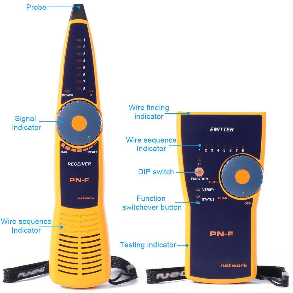 Network Cable Tester with Wire Tracker for TV Phone and Ethernet Lines