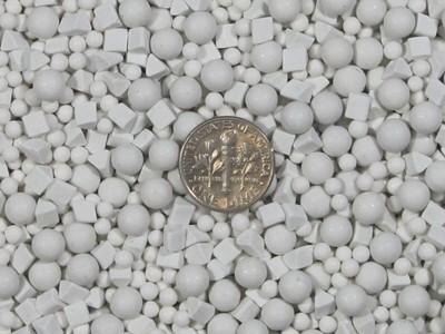 5 Lb 3, 6 mm Sphere & 4 mm Triangle Mixed Polishing Ceramic Rock Tumbling Media