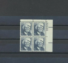 #1280 Frank Lloyd Wright Architect Prominent American Mint NH Plate # Block