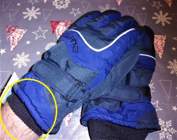 Gants de montagne de ski unisexes ajustables bleu taille L-XL