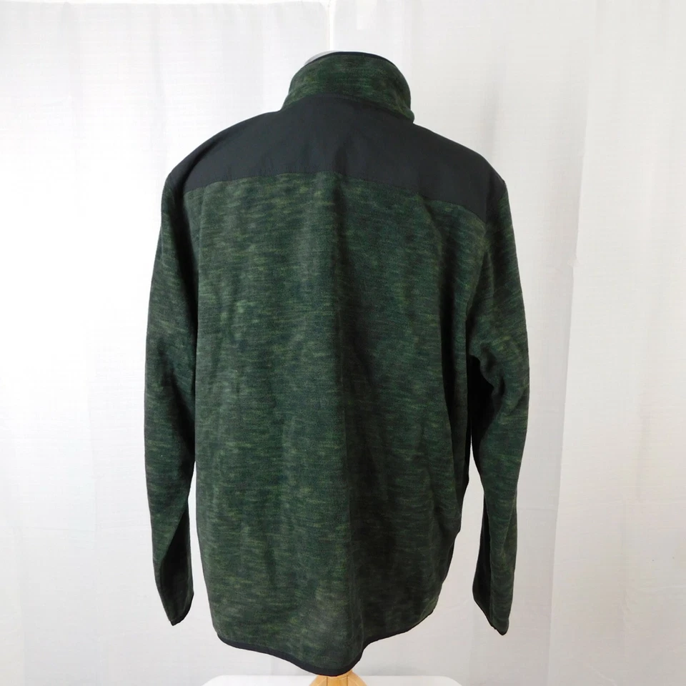 Open Trails Men's Full-Zip Marled Fleece Jacket - Hunter Green, Medium #3865 - Image 2 of 4