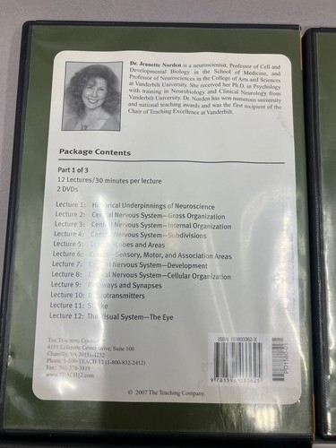 Great Courses - Understanding the Brain Parts 1-3 (DVD, 2007) The Teaching Co. - Picture 6 of 9