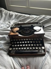 1930s SHADES OF BROWN ROYAL P MANUAL TYPEWRITER w CASE thumbnail