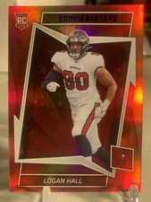 2022 Panini Rookies & Stars - Rookies Red & Blue #184 Logan Hall /35 (RC)