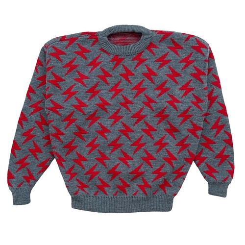 Vintage Lightning Bolt Knit Sweater 