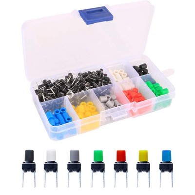 105pcs 6×6×8mm Schalter Momentane TaktschalterTactile Tact Push Button Switch...