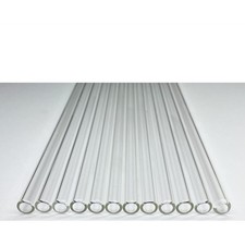 Glass tubes 12 Piece, 8 Inch Long Reusable Glass Straws Borosilicate OD 10 mm...