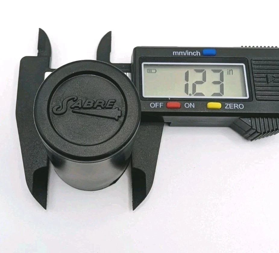 OEM De colección NOS Sable Rod Butt Cap Goma Repuesto Negro Aprox 1.25" OD