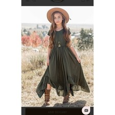 NEW Joyfolie Mia Joy Girls BRAELYN DRESS IN OLIVE Size 3