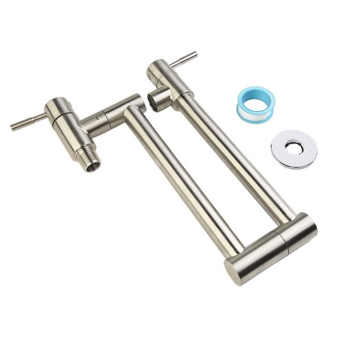 Practical Foldable Kitchen Faucet for Wall Mount with Brass Construction - Picture 13 of 24
