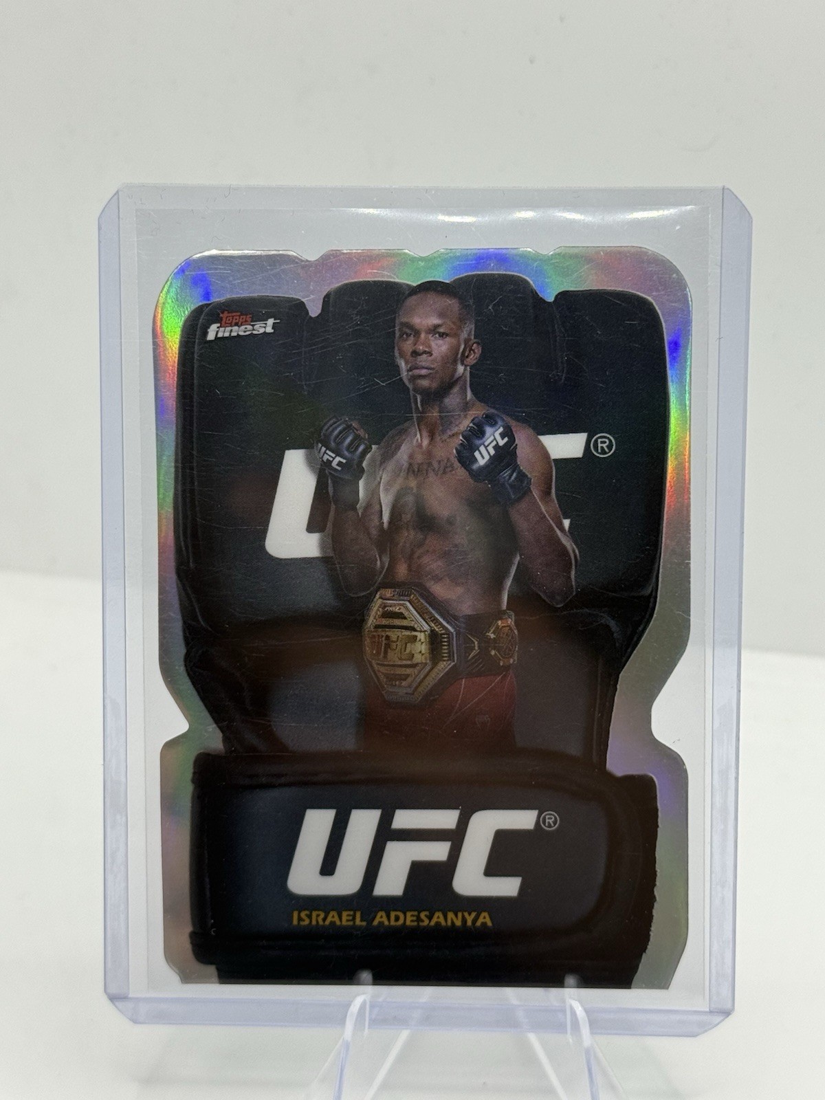 2024 Topps Finest UFC Fight Glove Israel Adesanya Rare Case Hit
