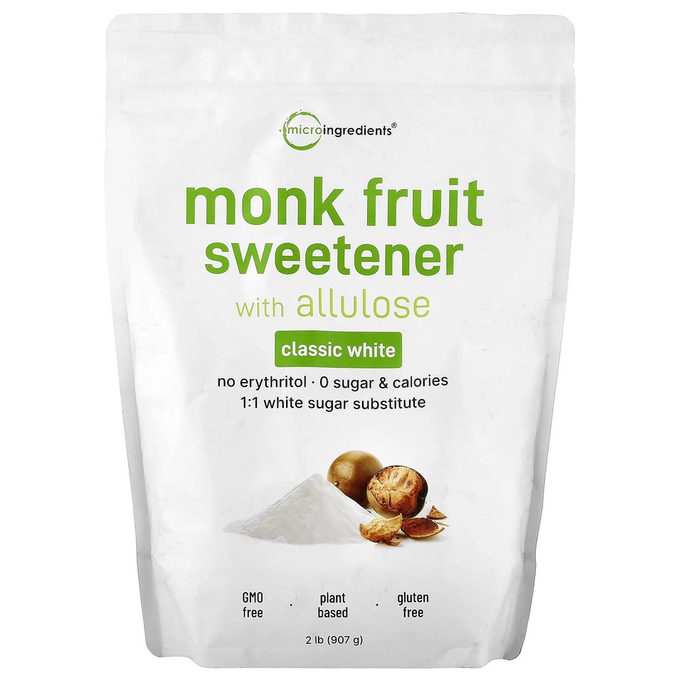 Monk Fruit Sweetener with Allulose, Classic White, 2 lb (907 g)