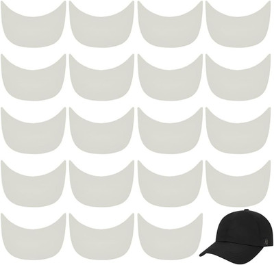 20Pcs Baseballkappe Visor einfügen, Off-White Ball Cap Form Shaper Kunststoff Hu