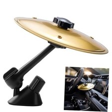 Car Cymbal Air Vent, Mini Drum Crash Cymbal for Car Vent, Funny Musical Golden